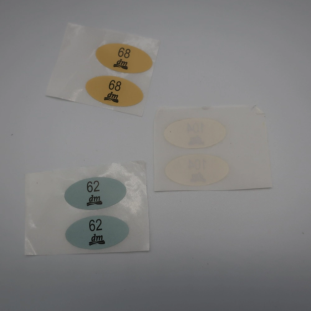 Wholesale Custom Black Printing Transparent Circle Size Sticker for Clothing